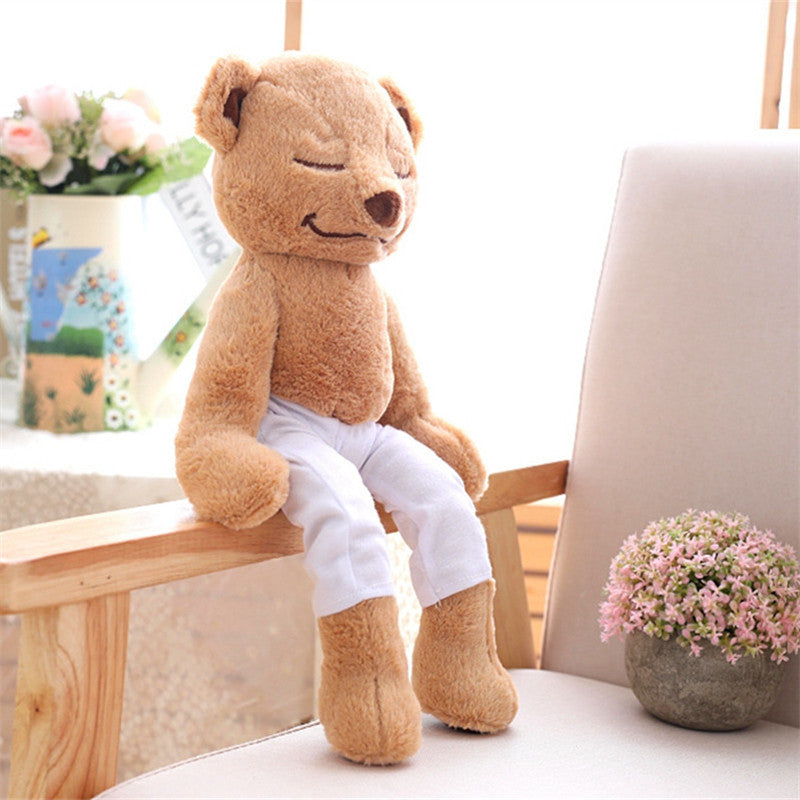 40Cm Creative Yoga Bear Plush Toy Stuffed Cute Yoga Bear Doll Soft Comfort Baby Toys Christmas Gift for Kids Children Girlfriend