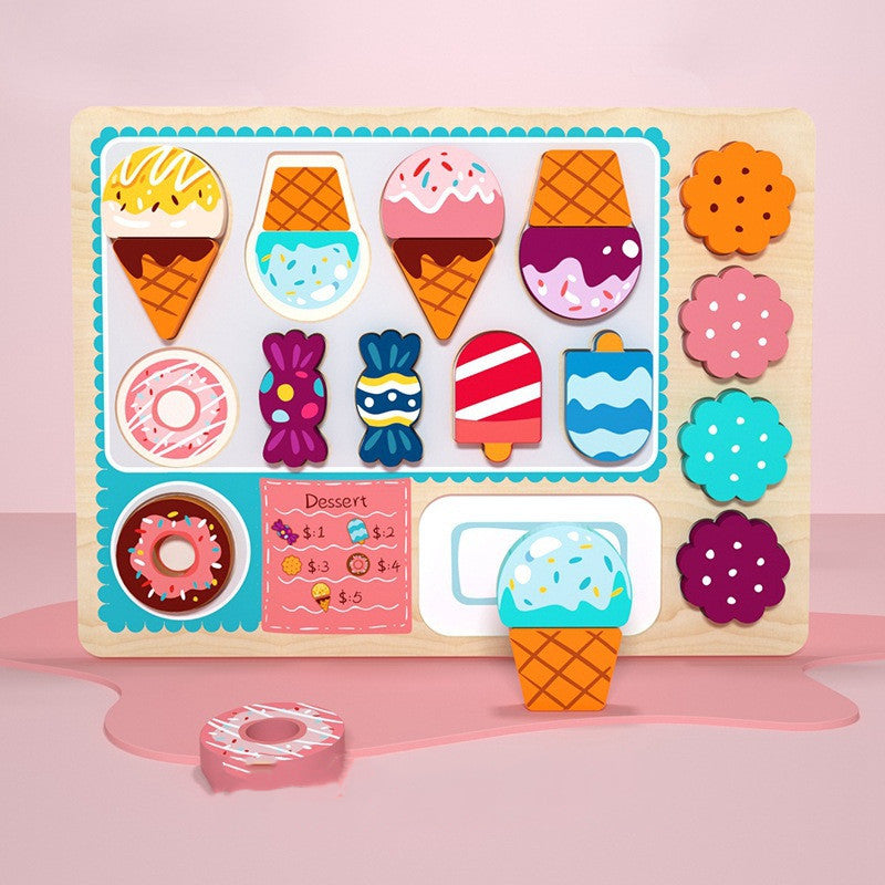 3D Puzzles Cartoon Animals Montessori Wooden Puzzles Hand Grab Boards Tangram Jigsaw Educational Toy