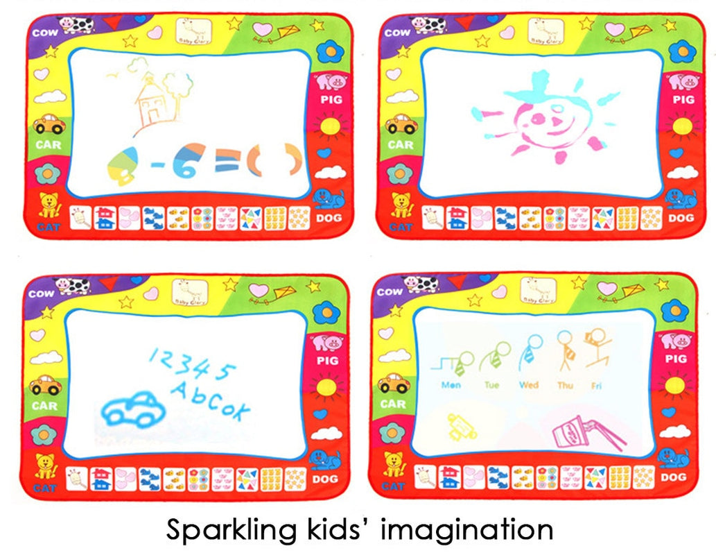 80 X 60Cm Baby Kids Add Water with Magic Pen Doodle Painting Picture Water Drawing Play Mat in Drawing Toys Board Gift Christmas
