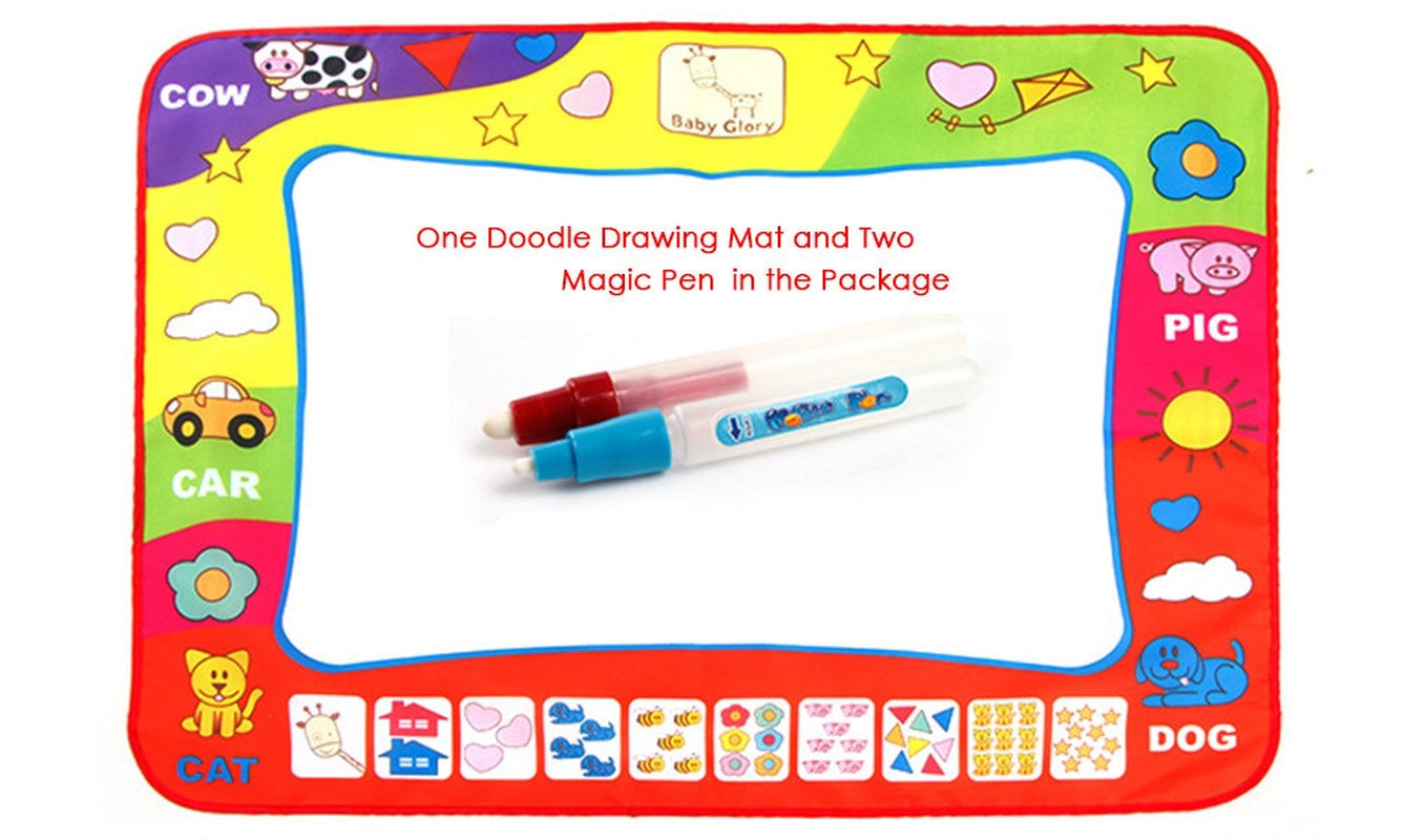 80 X 60Cm Baby Kids Add Water with Magic Pen Doodle Painting Picture Water Drawing Play Mat in Drawing Toys Board Gift Christmas
